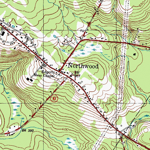 Topographic Map of Chesley Memorial Library, NH