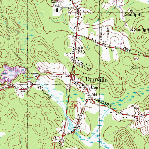 Topographic Map of Colby Memorial Library, NH