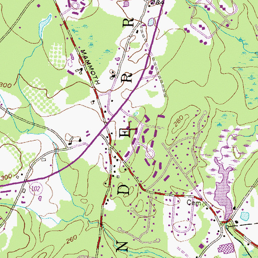 Topographic Map of Crossroads Mall Shopping Center, NH