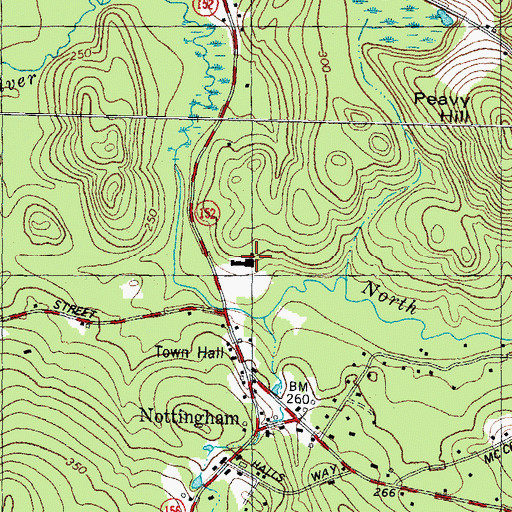 Topographic Map of Dame School, NH