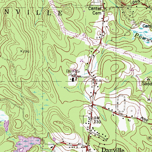 Topographic Map of Danville Elementary School, NH