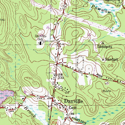 Topographic Map of Danville Post Office, NH