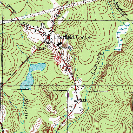 Topographic Map of Deerfield Post Office, NH