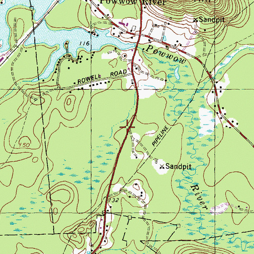 Topographic Map of East Kingston Post Office, NH