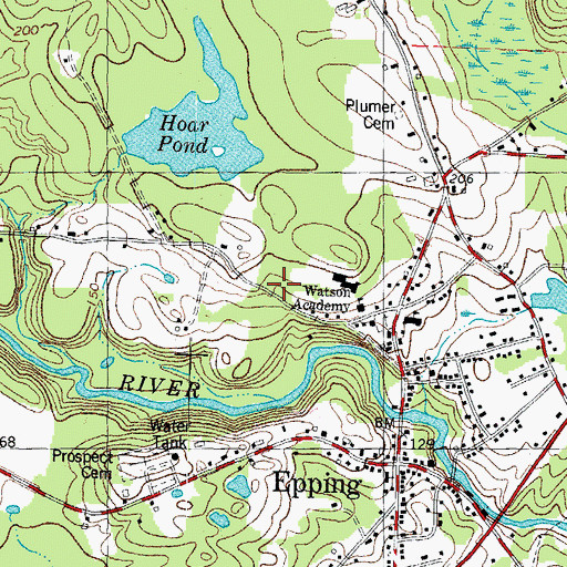 Topographic Map of Epping Middle School, NH