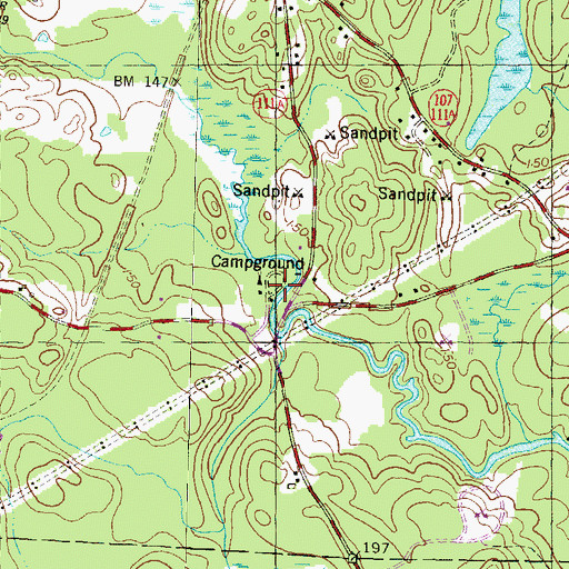 Topographic Map of Exeter River Camping Area, NH