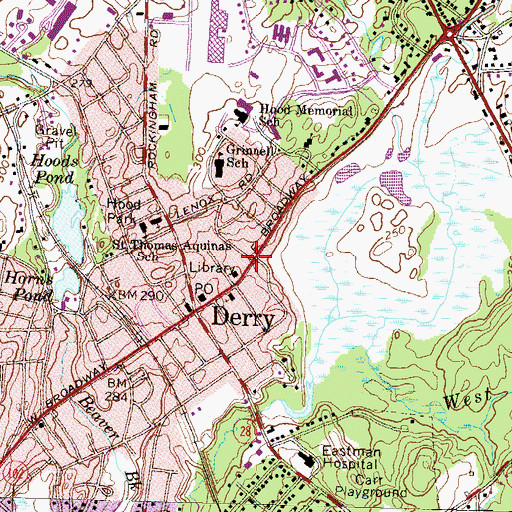 Topographic Map of First Church of Christ Scientist, NH