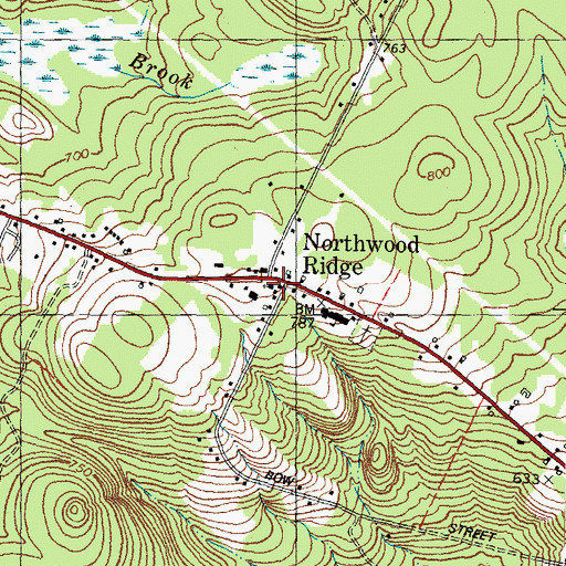 Topographic Map of Free Will Baptist Church, NH