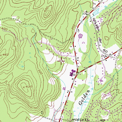 Topographic Map of Golden Brook Elementary School, NH