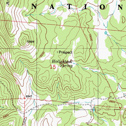 Topographic Map of Hollenbeck Spring, CO