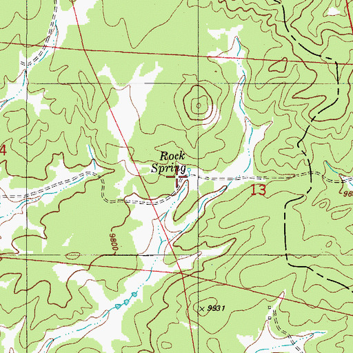 Topographic Map of Rock Spring, CO