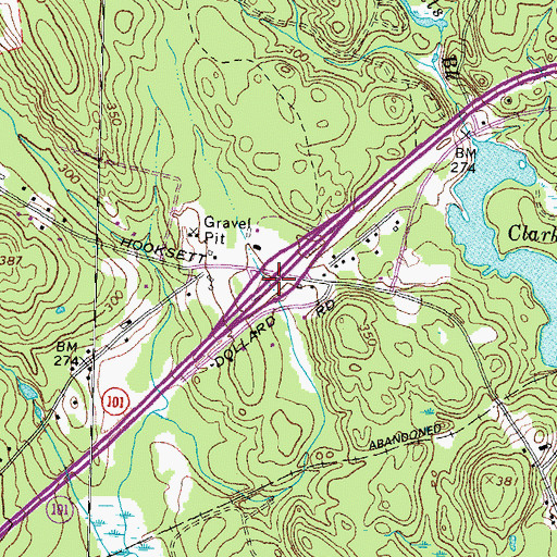 Topographic Map of Interchange 2, NH