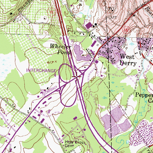 Topographic Map of Interchange 4, NH