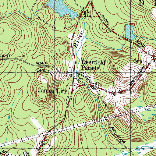 Topographic Map of James City, NH