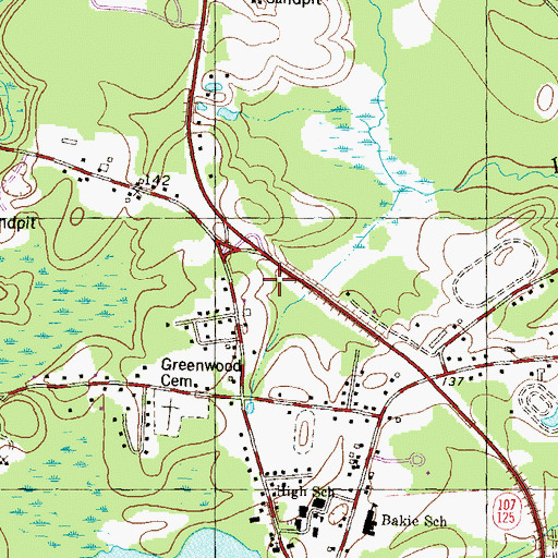 Topographic Map of Kingston Post Office, NH