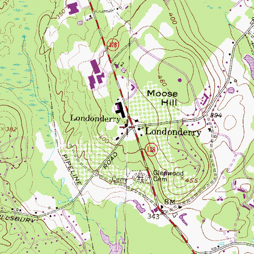 Topographic Map of Londonderry Historical Society Building, NH