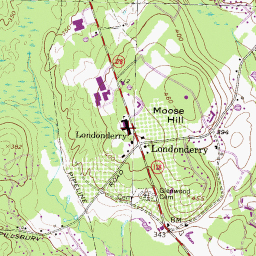 Topographic Map of Matthew Thornton Elementary School, NH