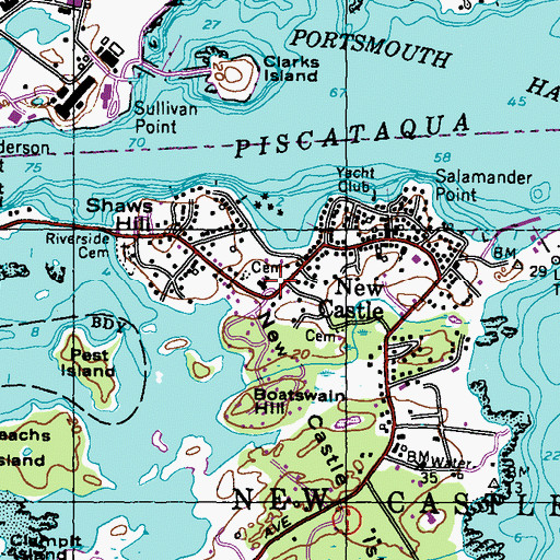 Topographic Map of Maude H Trefethen School, NH