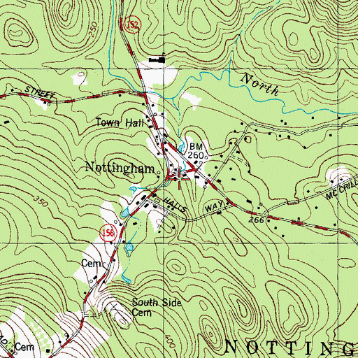Topographic Map of Nottingham Community Church, NH