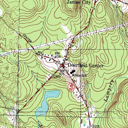 Topographic Map of Philbrick-James Library, NH