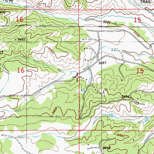 Topographic Map of Firees Ranch, CO