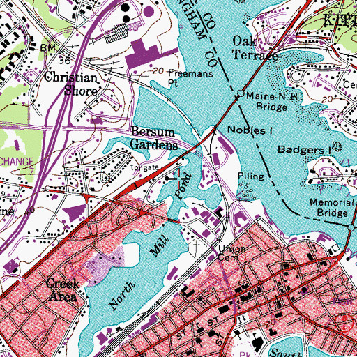 Topographic Map of Richard Jackson House Museum, NH