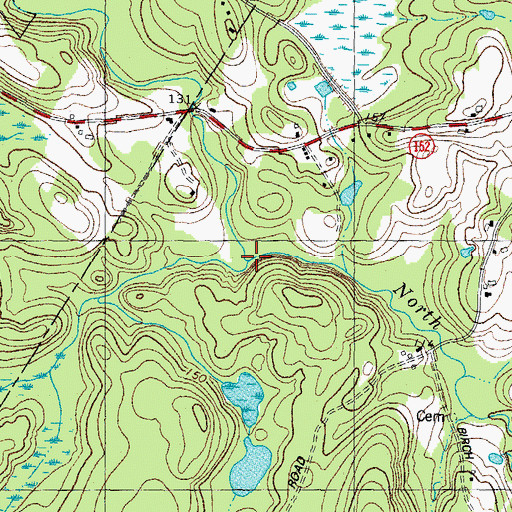 Topographic Map of Rollins Brook, NH