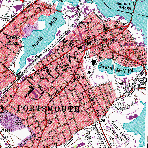 Topographic Map of Rundlet-May House Museum, NH