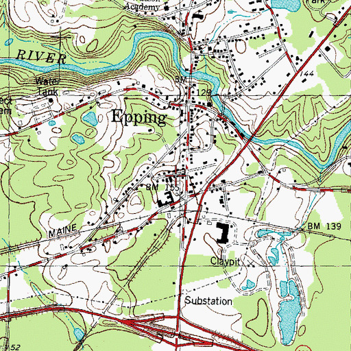 Topographic Map of Saint Joseph Parish Church, NH
