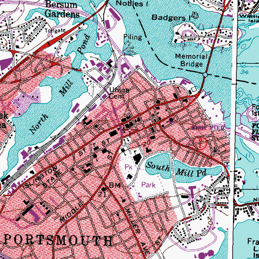 Topographic Map of Salvation Army, NH