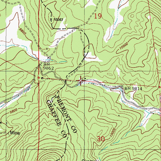 Topographic Map of Minnman Ranch, CO