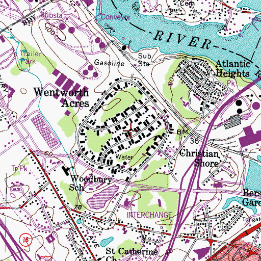 Topographic Map of Seacrest Village, NH