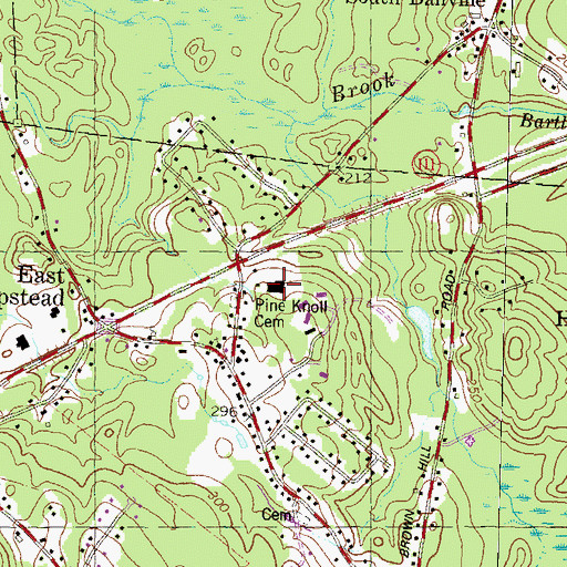Topographic Map of Shoppers Village Shopping Center, NH
