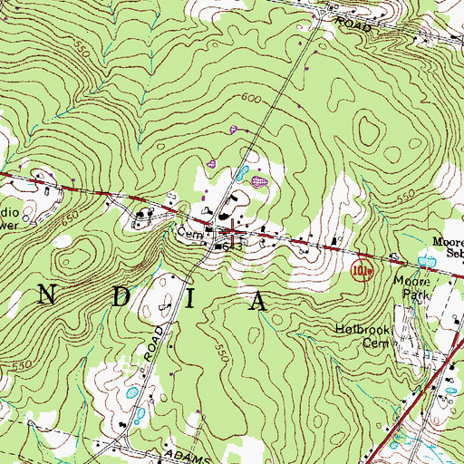 Topographic Map of Smyth Public Library, NH