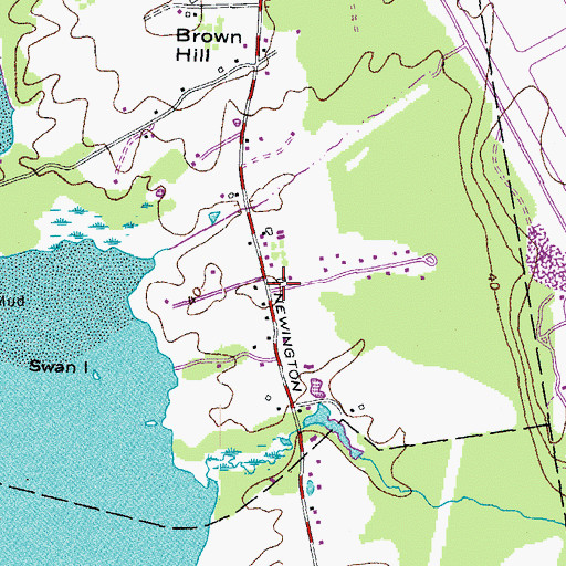 Topographic Map of South Newington, NH