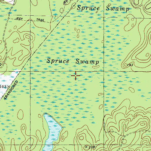 Topographic Map of Spruce Swamp, NH
