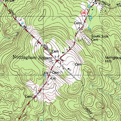 Topographic Map of Square Schoolhouse, NH