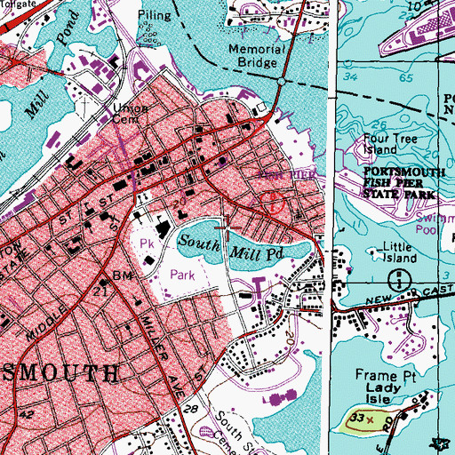 Topographic Map of Temple Israel, NH
