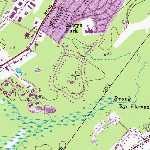 Topographic Map of The Woodlands, NH