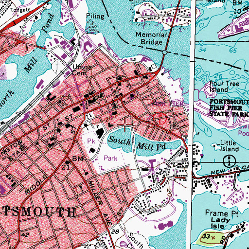 Topographic Map of Thomas Thompson House, NH