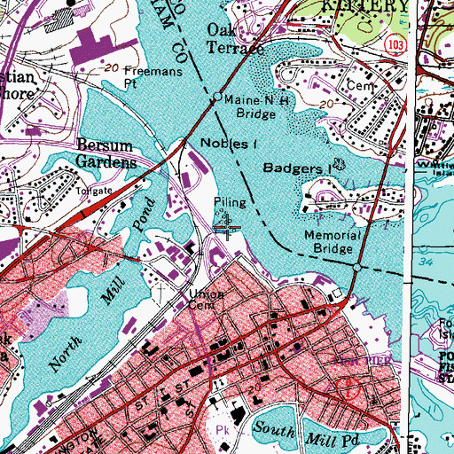 Topographic Map of Viking Dock, NH
