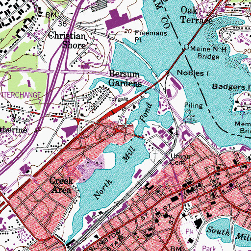 Topographic Map of Walker School, NH