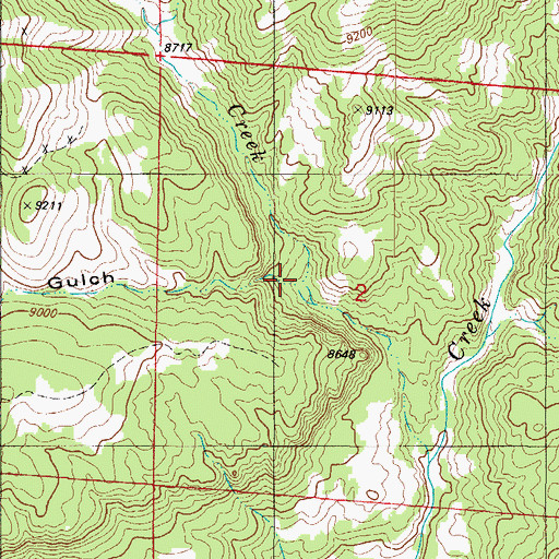 Topographic Map of Heister Gulch, CO