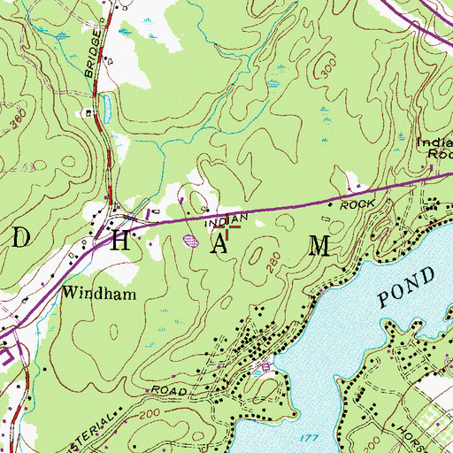 Topographic Map of Windham Post Office, NH