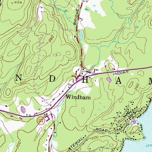 Topographic Map of Windham Town Hall, NH