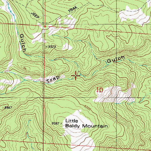 Topographic Map of Mill Gulch, CO