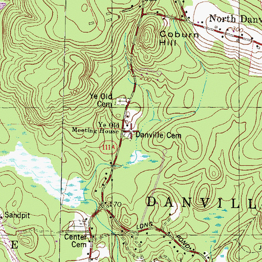 Topographic Map of Ye Olde Meeting House, NH