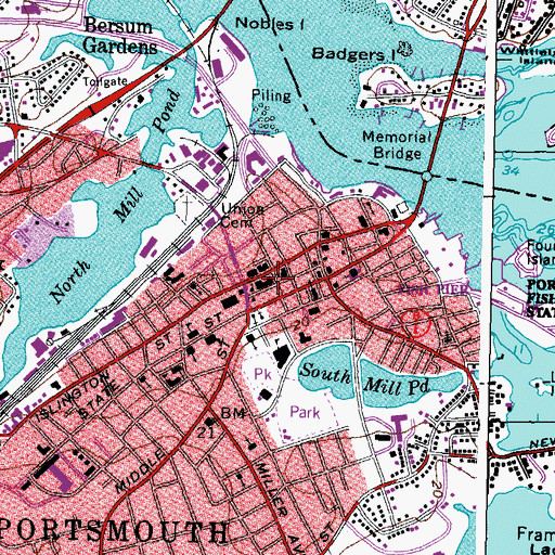 Topographic Map of YMCA Building, NH