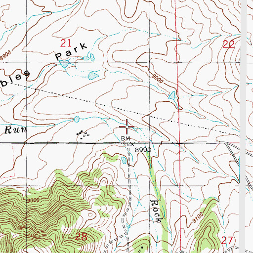 Topographic Map of Rock Creek, CO