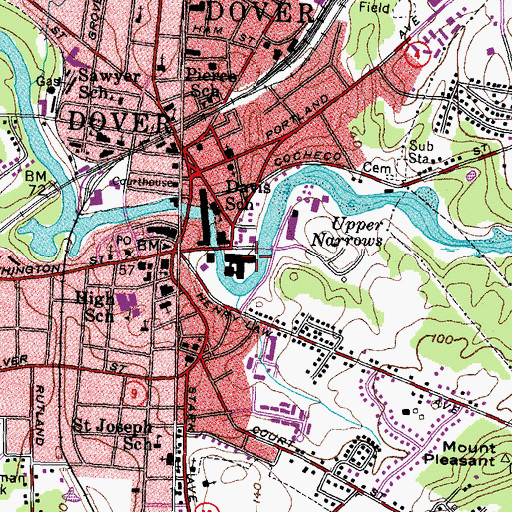 Topographic Map of Butterfield Gymnasium, NH